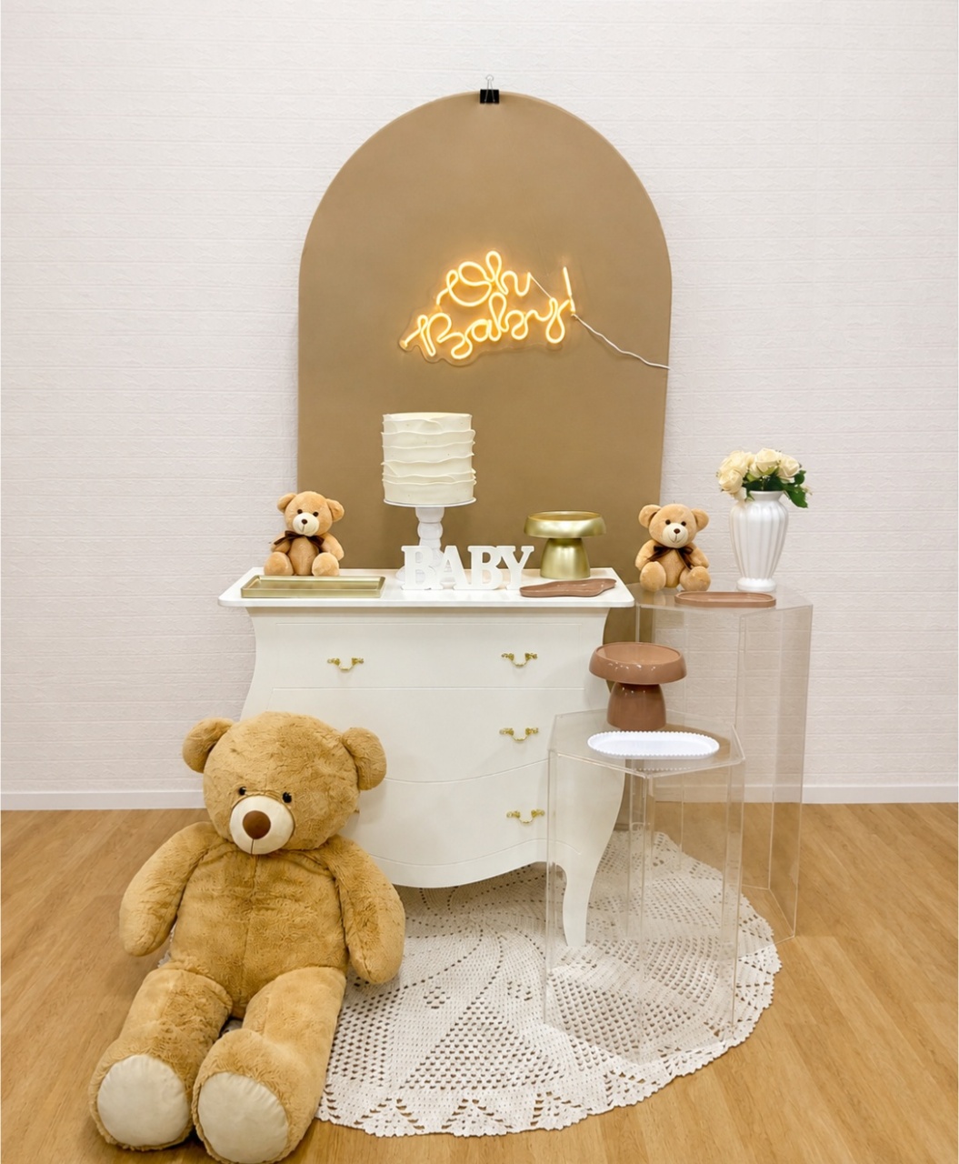 Oh Baby Bege - Composição 4 - Creare Decorações 