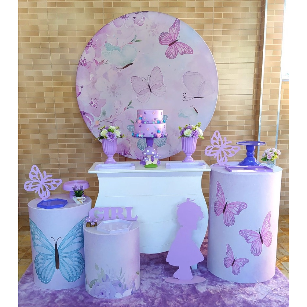 Jardim das Borboletas Lilás - Kit 2 - Creare Decorações 