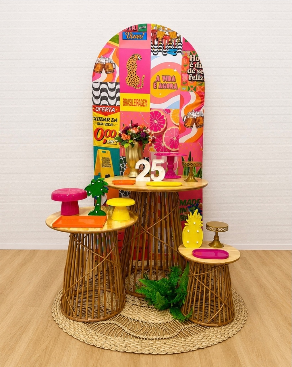 Brasilidade Pink - Coleção Vime - Creare Decorações 
