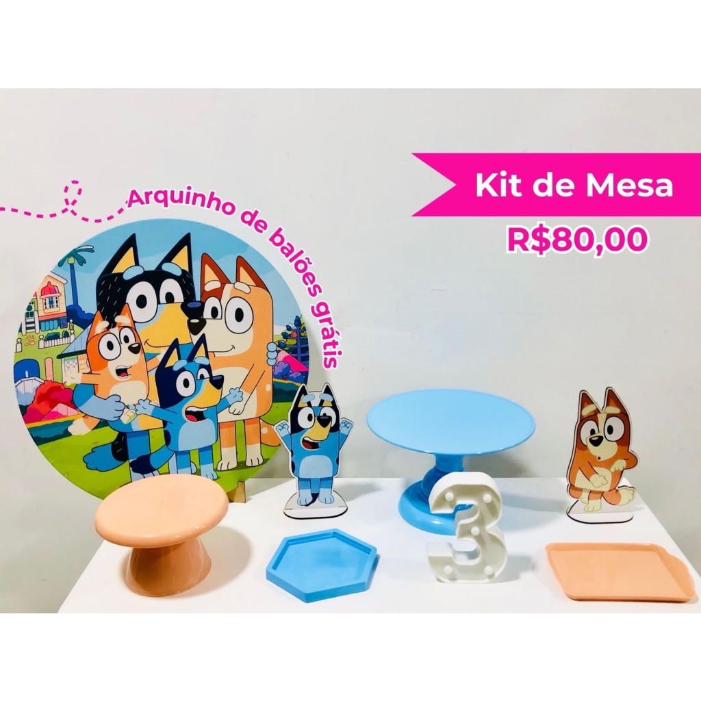 Kit de Mesa Bluey - Creare Decorações 