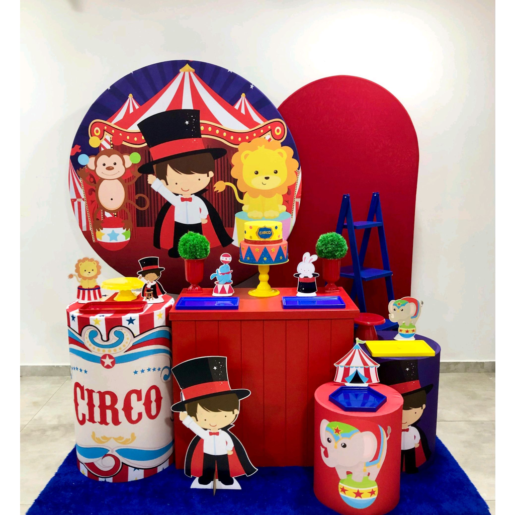 Circo Vermelho - Kit 3 - Creare Decorações 
