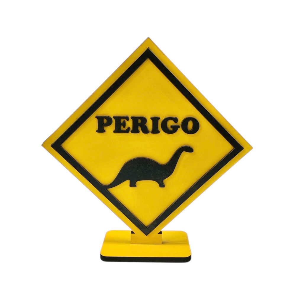 Display de Mesa 3D Perigo Mdf - Creare Decorações 