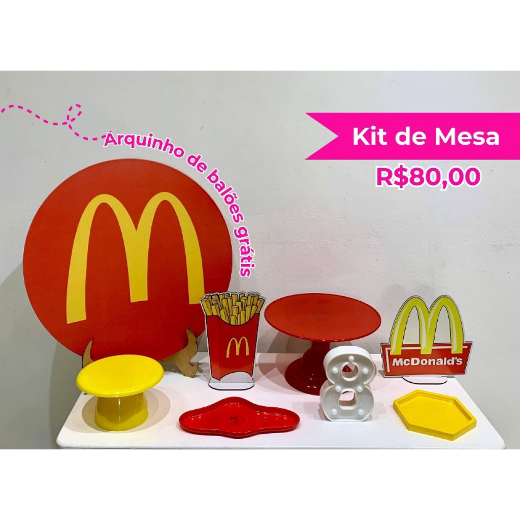 Kit de Mesa Mc Donalds - Creare Decorações 