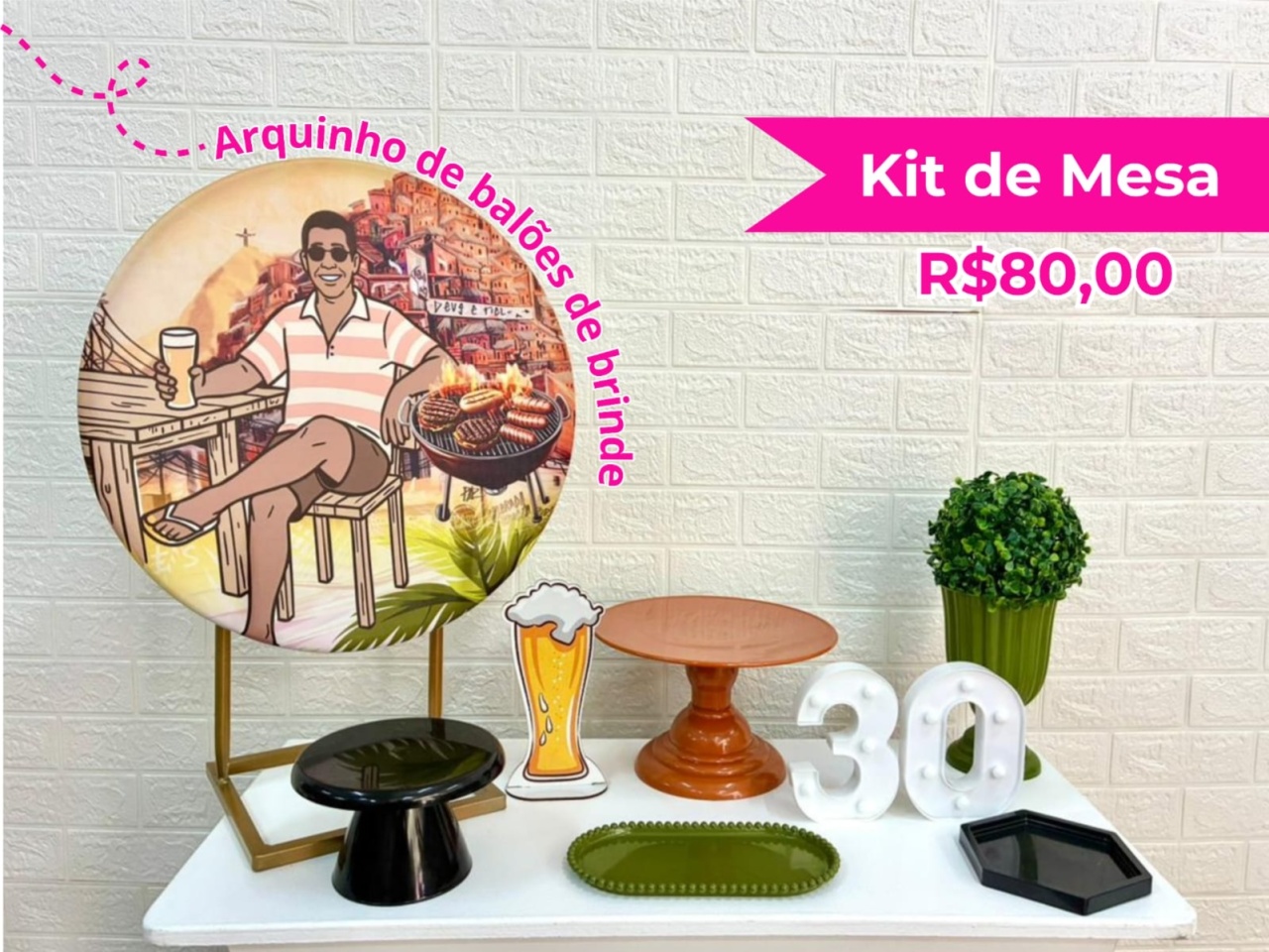 Kit de Mesa Zéca Pagodinho  - Creare Decorações 