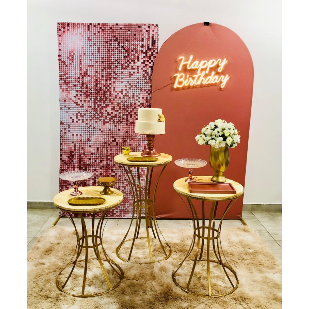 Rose E Dourado - Composição - Creare Decorações 