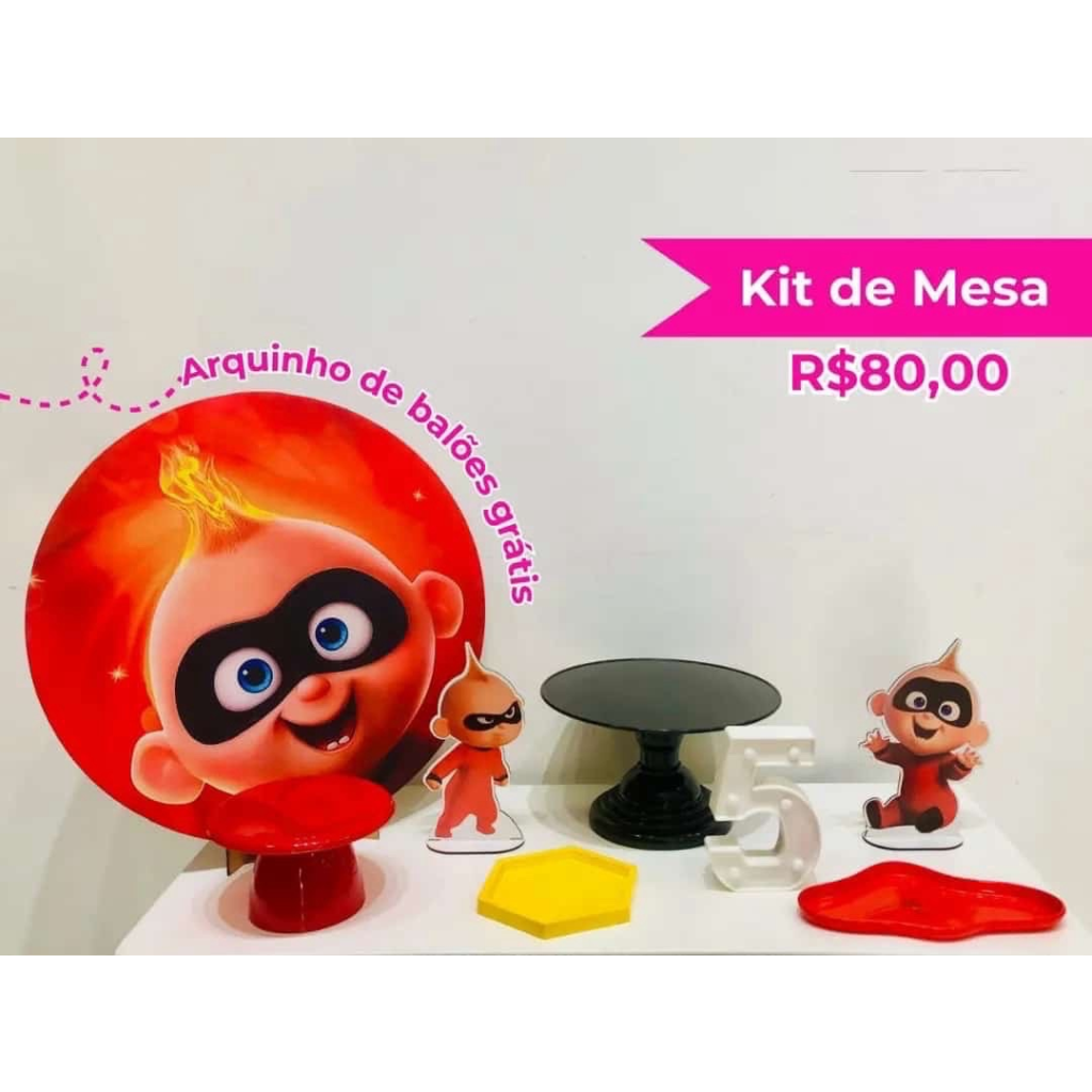 Kit de Mesa Zé Incríveis - Creare Decorações 