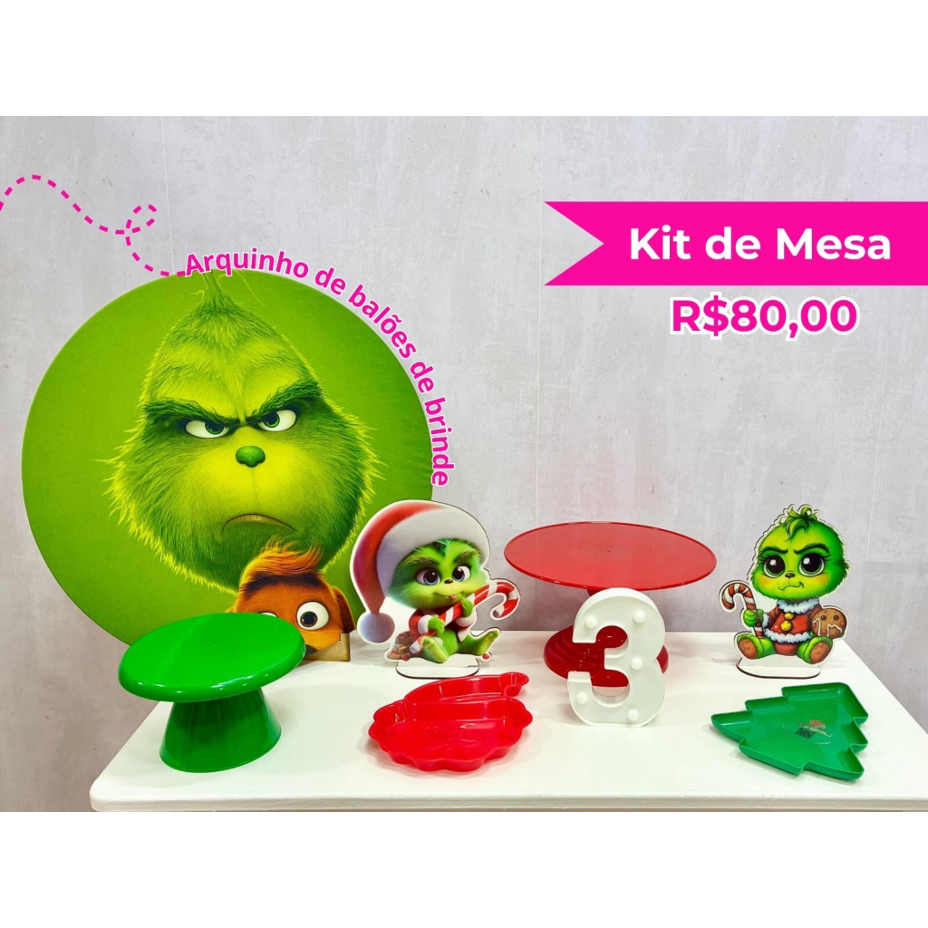 Kit de Mesa Grinch - Creare Decorações 