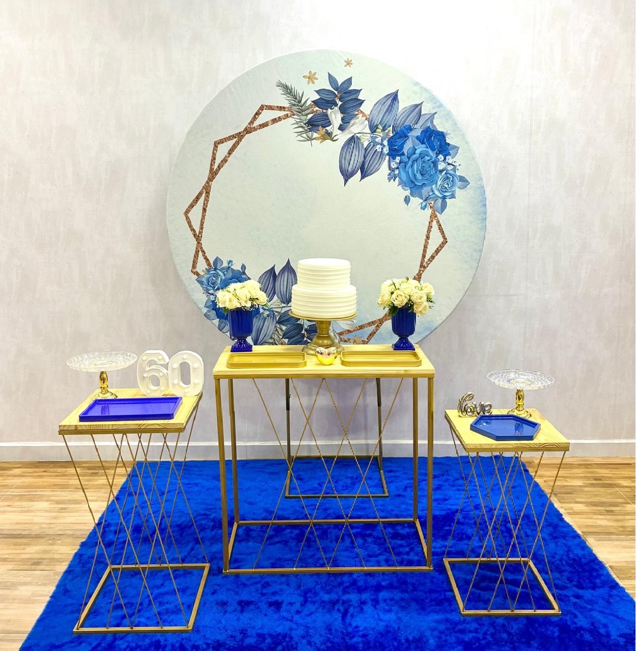Floral Azul - Kit 2 - Creare Decorações 
