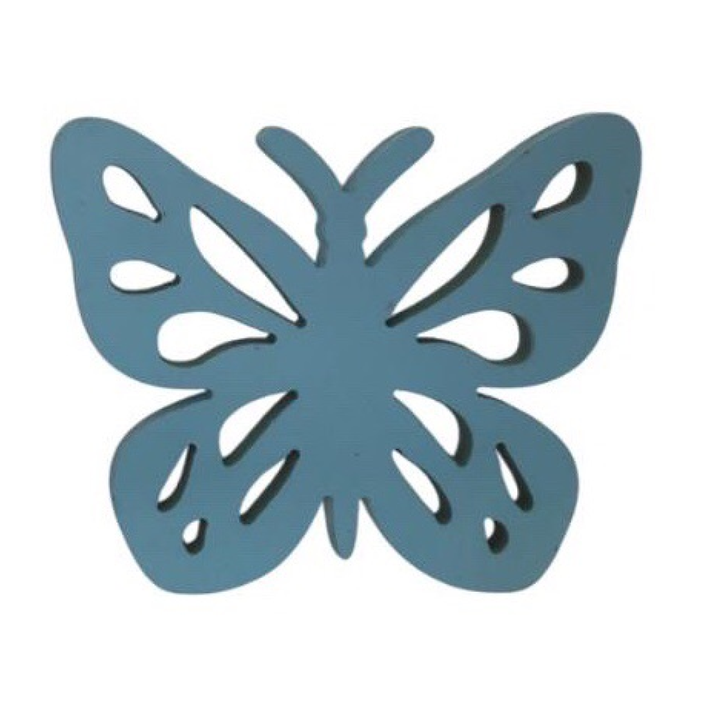 Borboleta de Mesa Mdf Azul Jardim Encantado - Creare Decorações 