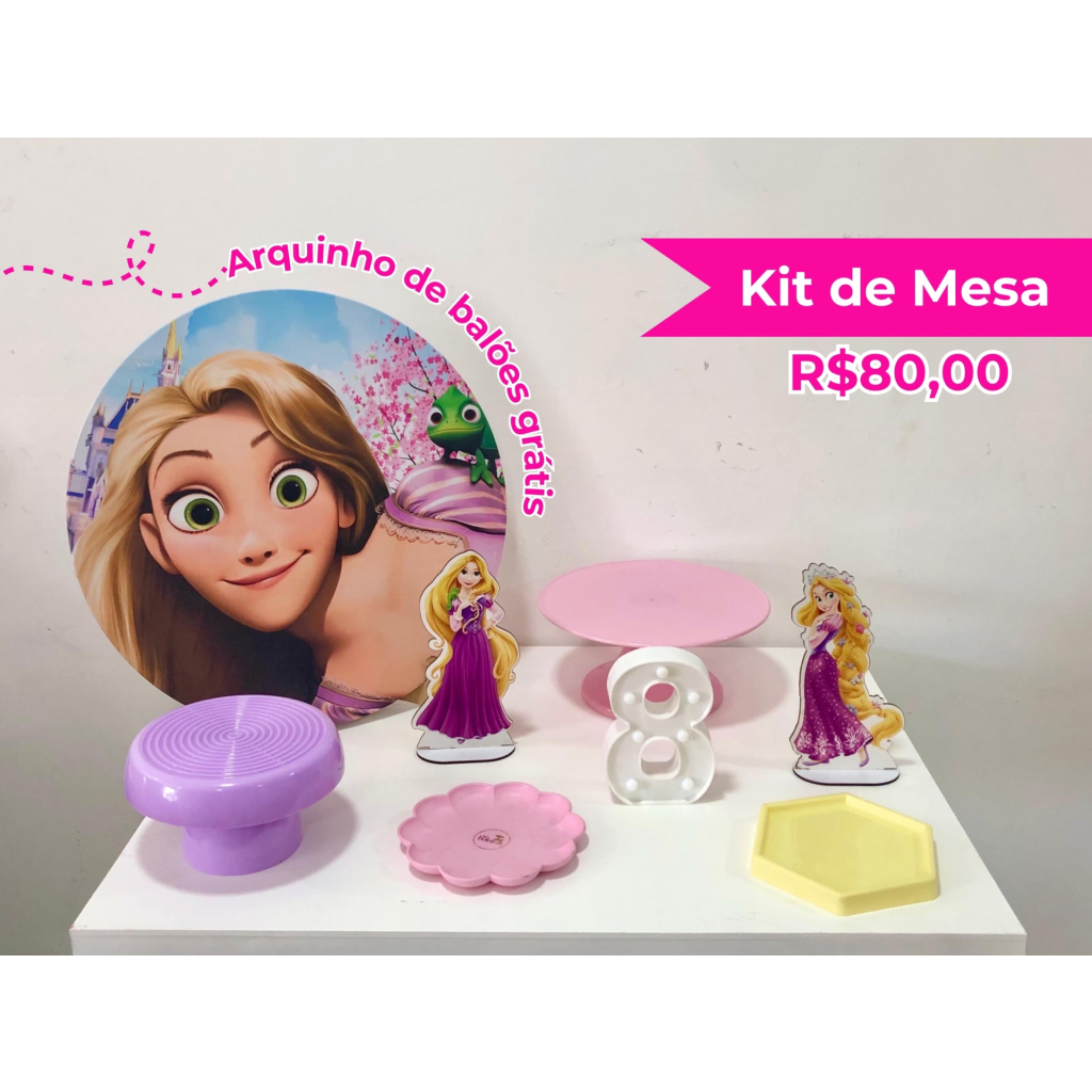 Kit de Mesa Rapunzel - Creare Decorações 