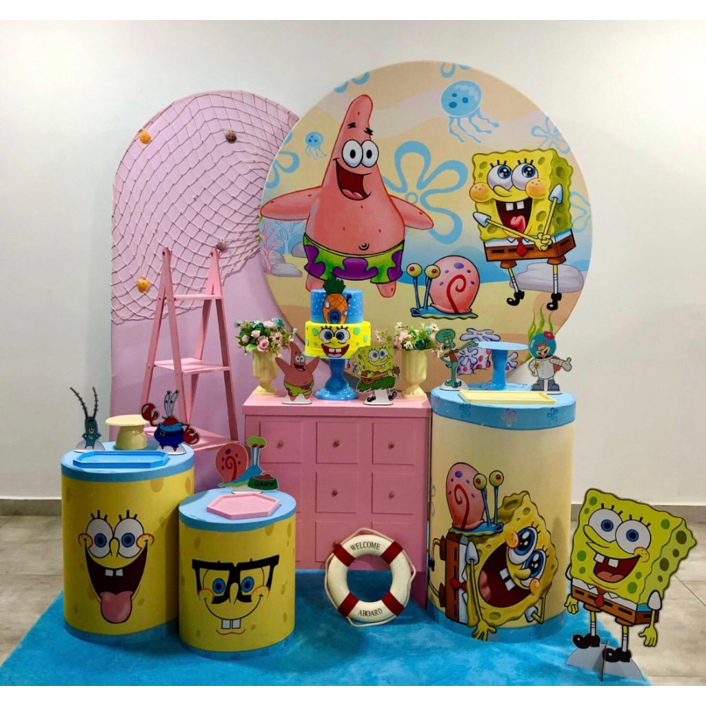 Bob Esponja Menina - Kit 3 - Creare Decorações 