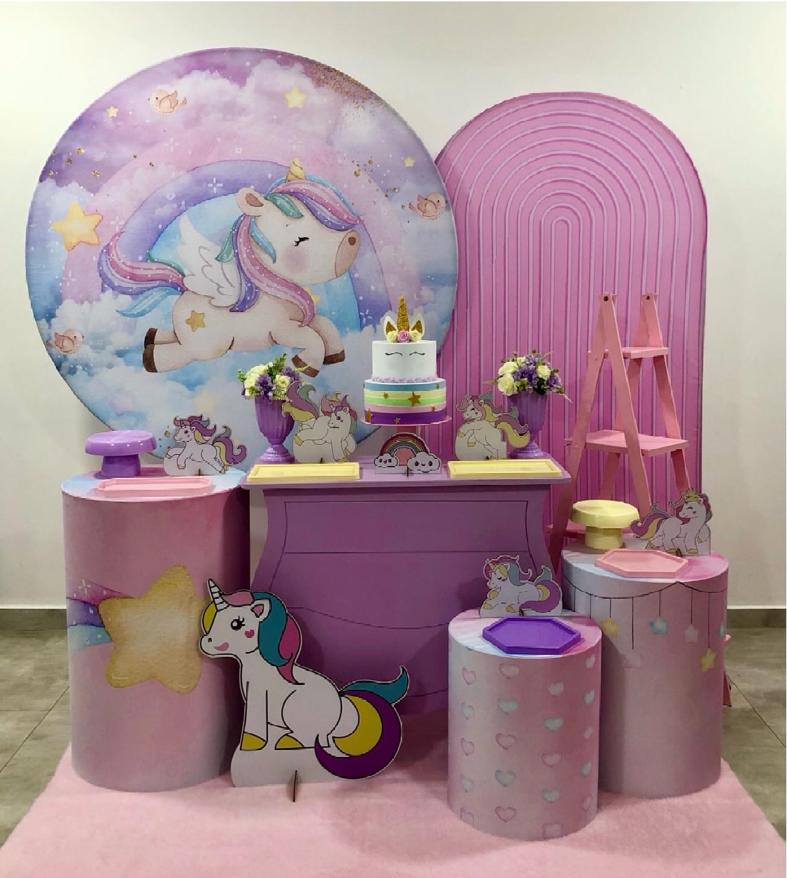 Unicórnio Cute - Kit 3 - Creare Decorações 