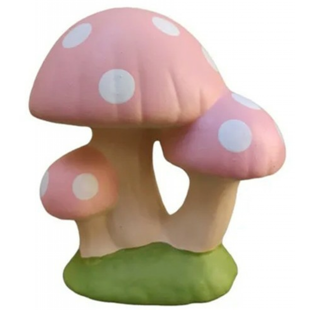 Cogumelo Rosa Cerâmica - Creare Decorações 