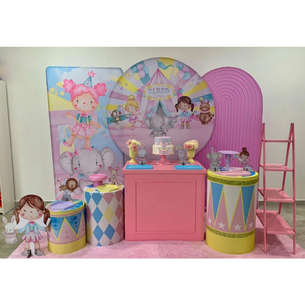 Circo Rosa Kit 4 - Creare Decorações 