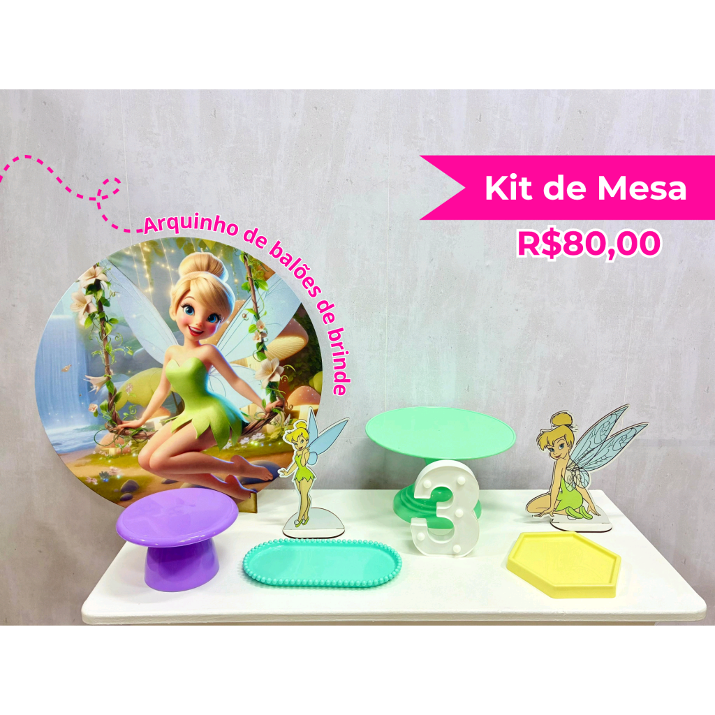 Kit de Mesa Sininho - Creare Decorações 