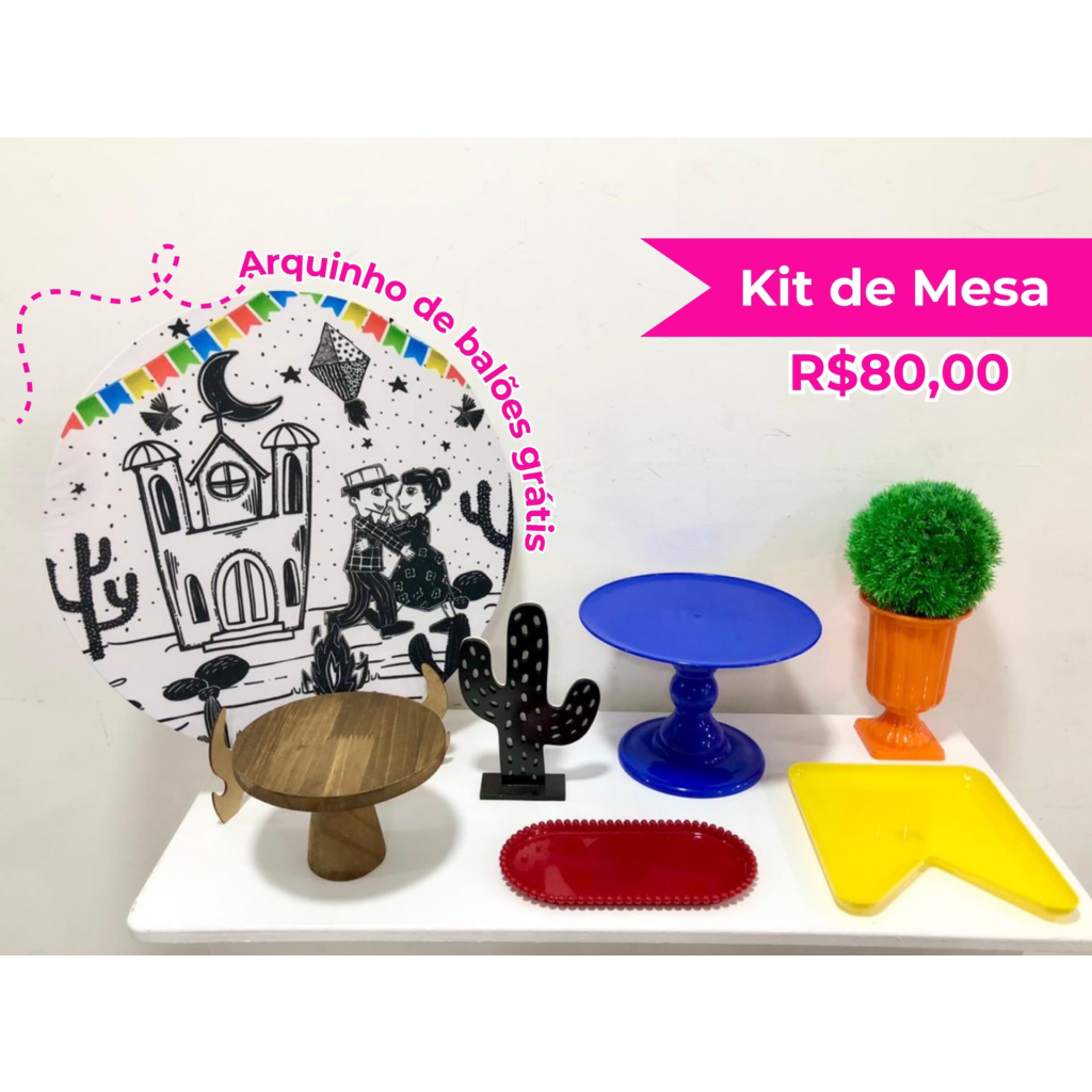 Kit de Mesa Cordel - Creare Decorações 