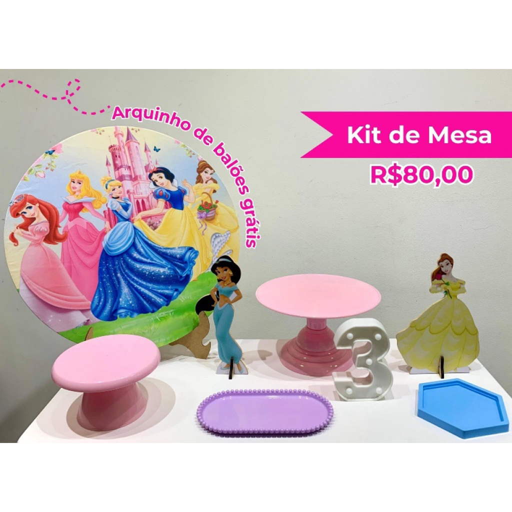 Kit de Mesa Princesas - Creare Decorações 