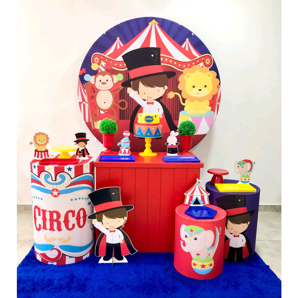 Circo Vermelho - Kit 2 - Creare Decorações 