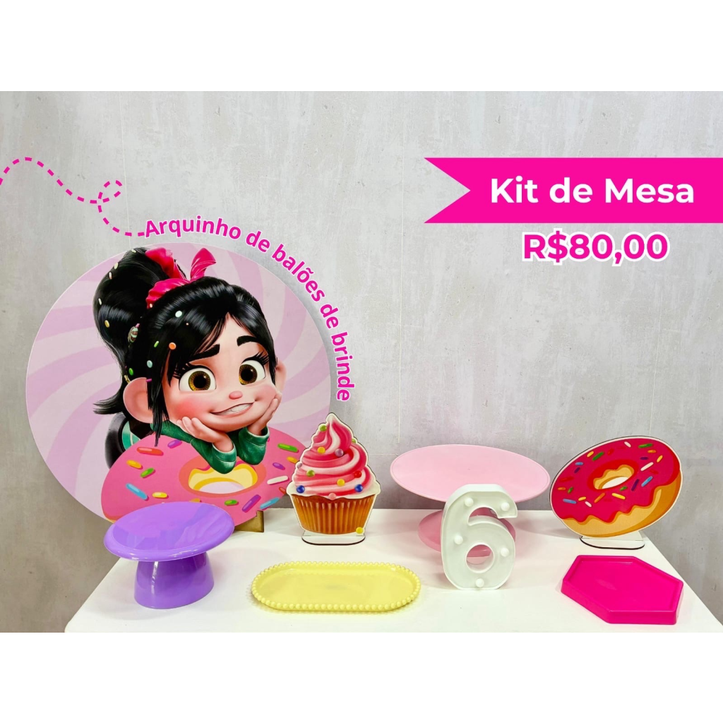 Kit de Mesa Vanellope - Creare Decorações 