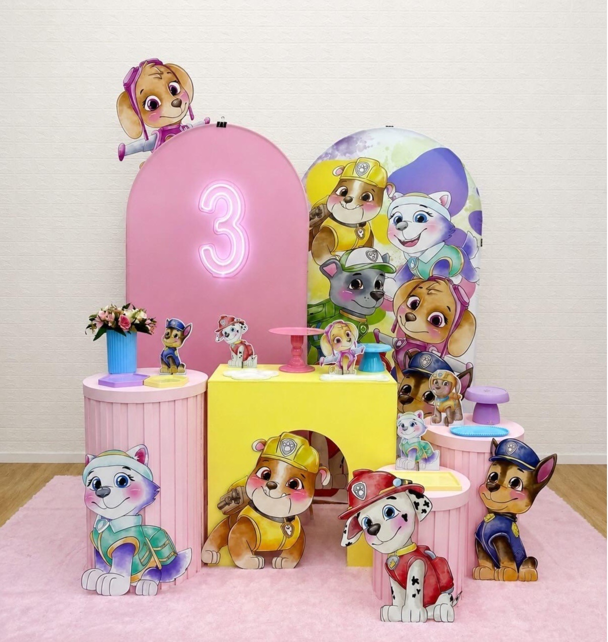 Patrulha Canina Aquarela 2 - Composição - Creare Decorações 