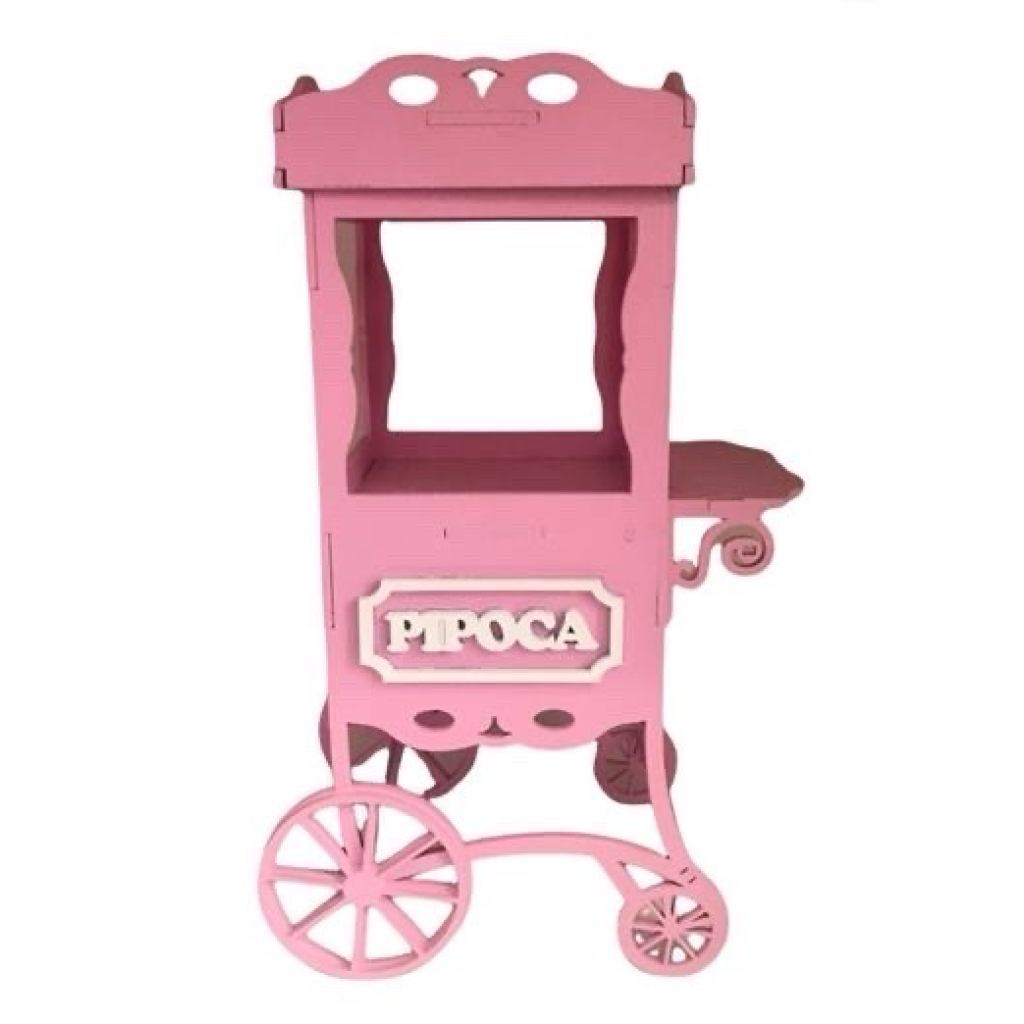 Carrinho de Pipoca de Mesa Em Mdf - Creare Decorações 