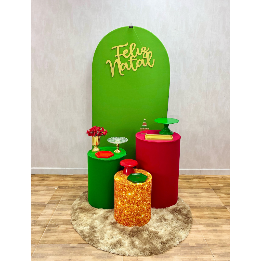 Feliz Natal Com Painel Romano - 2 - Creare Decorações 