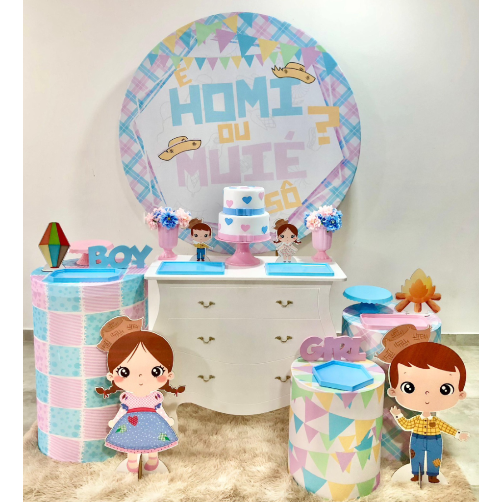 Chá Revelação Junino - Kit 2 - Creare Decorações 