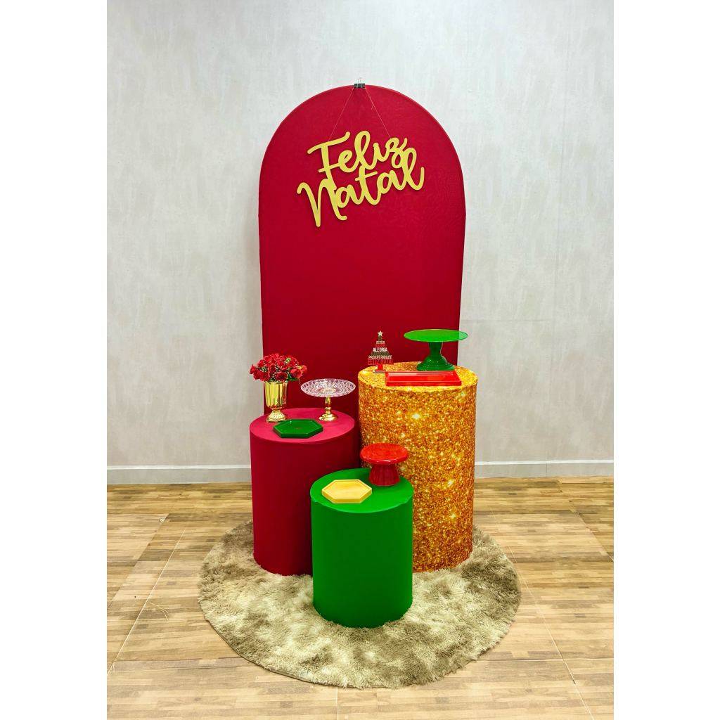 Feliz Natal Com Painel Romano - 3 - Creare Decorações 