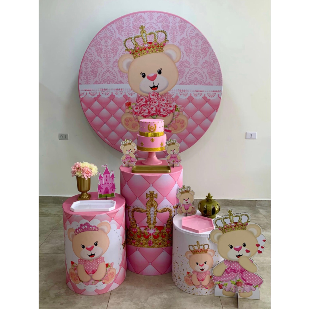 Ursinha Princesa Kit 1 - Creare Decorações 