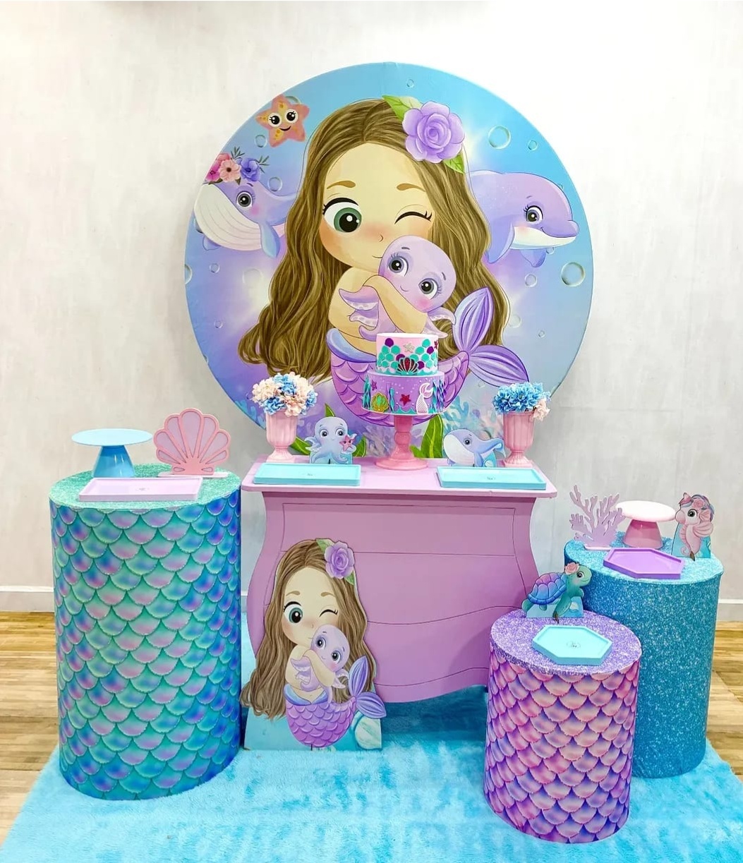 Sereia Cute - Kit 2 - Creare Decorações 