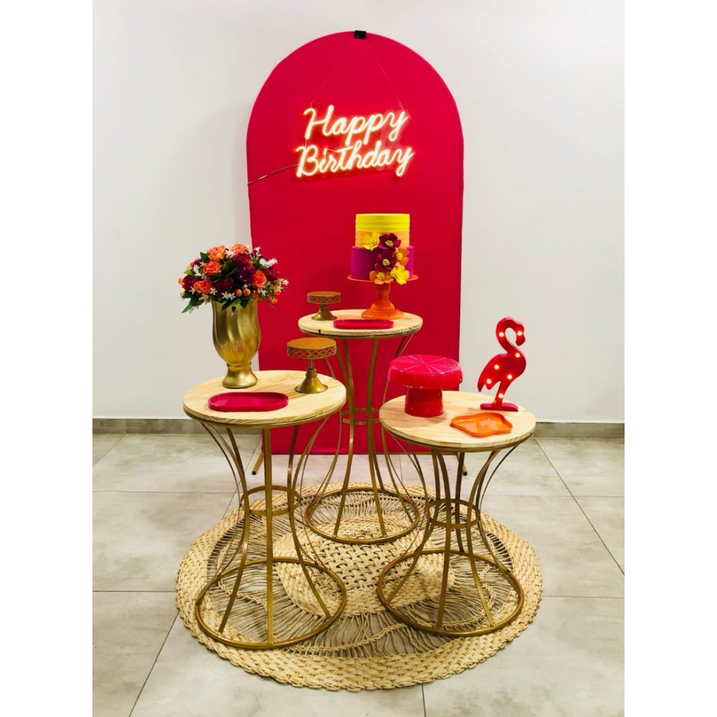 Pink E Laranja 1 - Composição  - Creare Decorações 