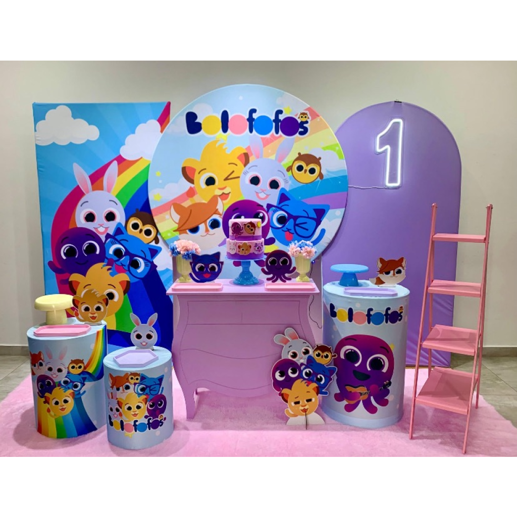Bolofofos Menina Lilás Kit 4 - Creare Decorações 