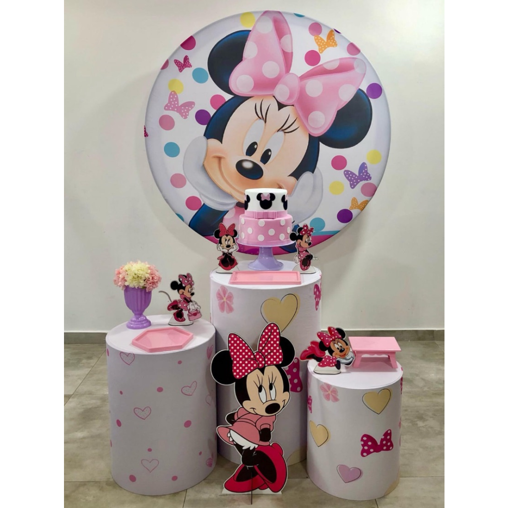 Minnie Rosa Kit 1 - Creare Decorações 