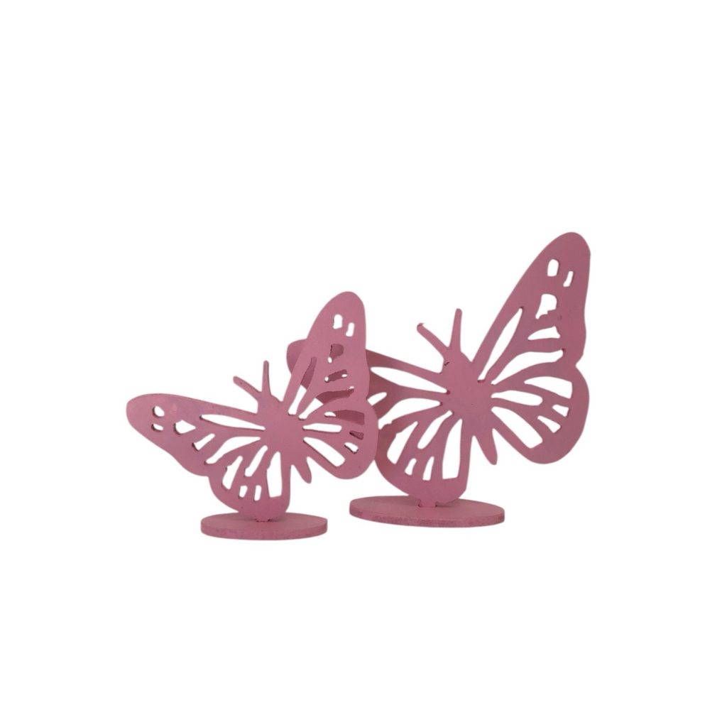 Kit Borboleta de Mesa Rosa Mdf - Creare Decorações 
