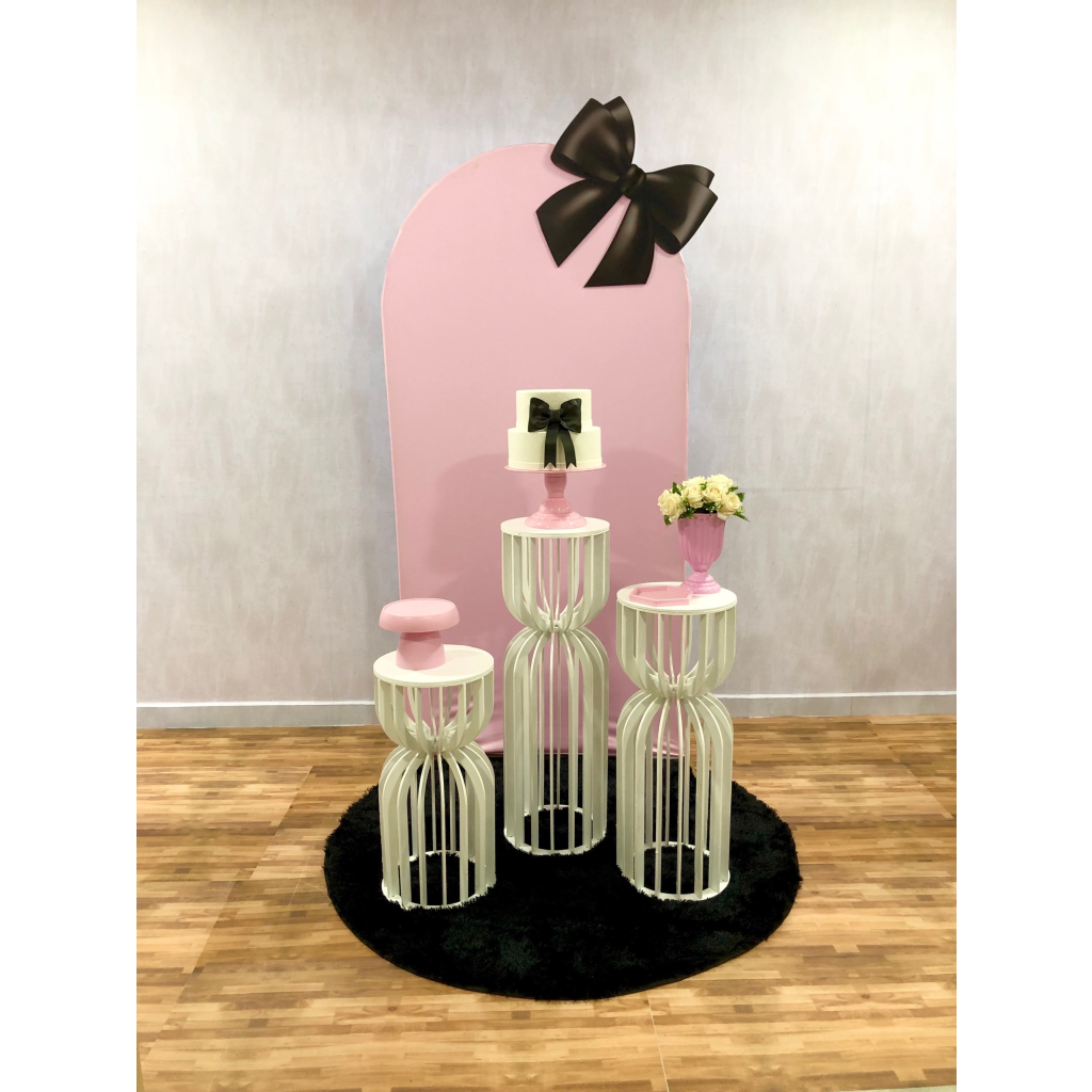 Laços Rosa 1 - Composição  - Creare Decorações 