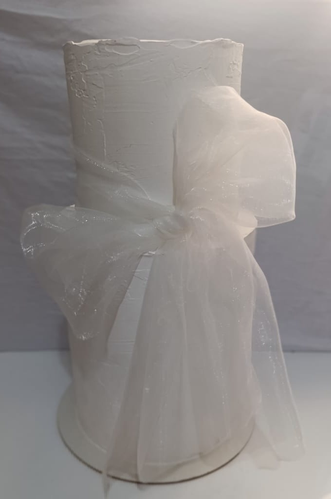 Bolo Fake Duplo Branco Gg - AMÔ ATELIÊ DECORAÇÃO