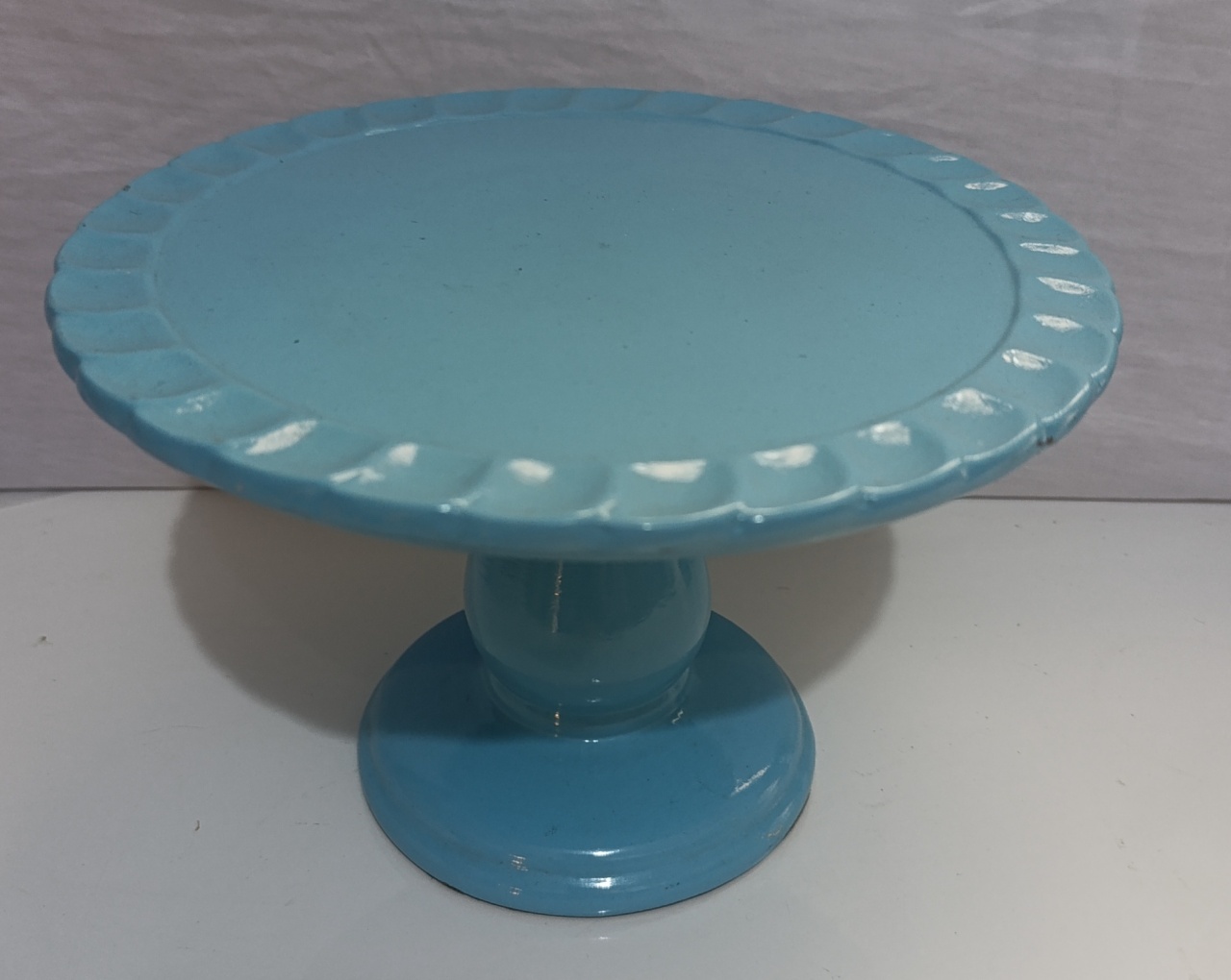 Boleira Cerâmica Azul Claro M  - AMÔ ATELIÊ DECORAÇÃO