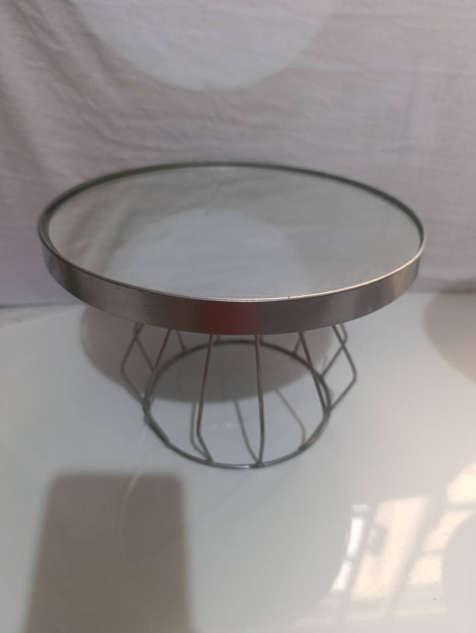 Boleira Prata Espelhada M  - AMÔ ATELIÊ DECORAÇÃO