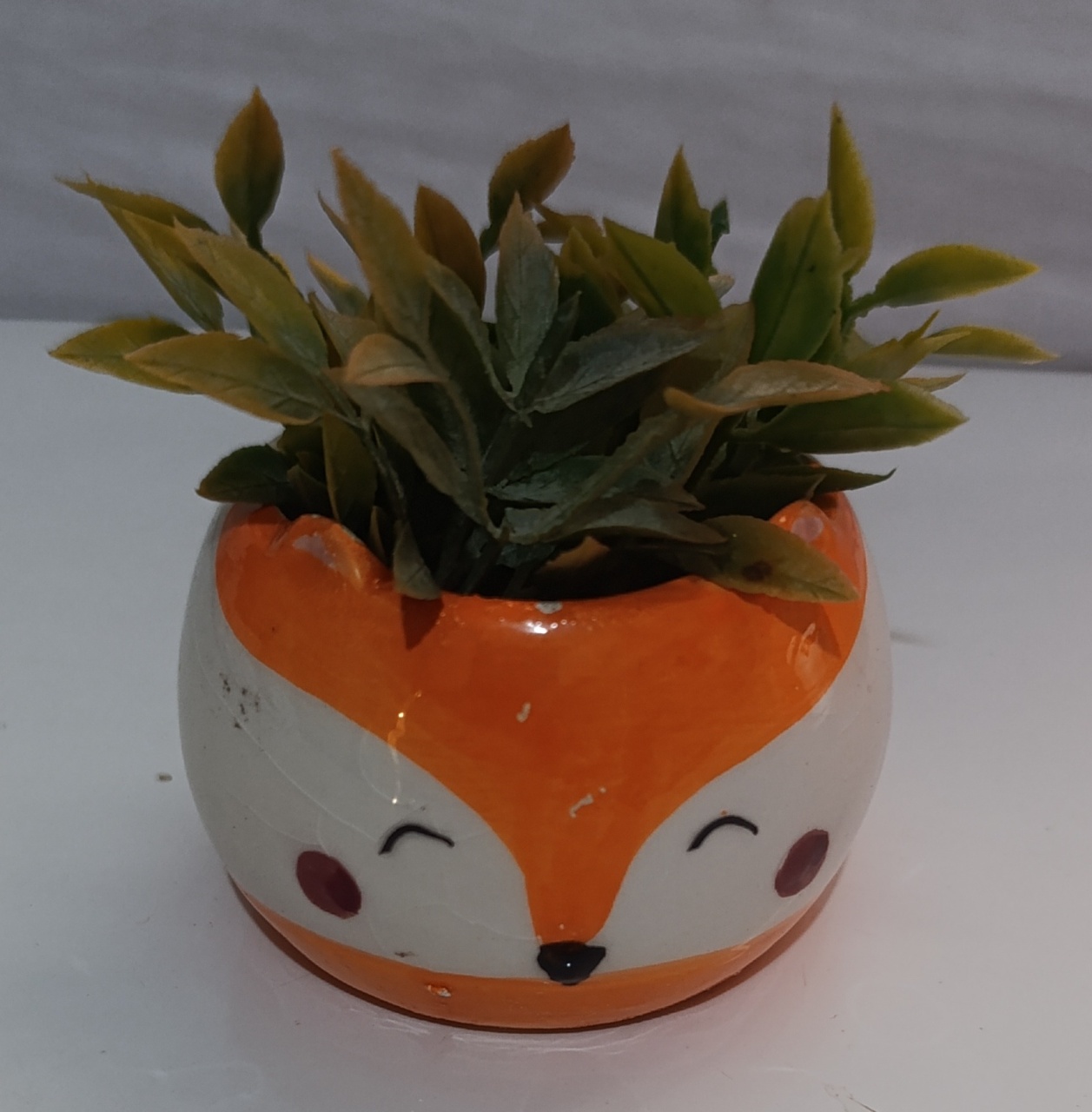 Mini Vaso Laranja Raposa - AMÔ ATELIÊ DECORAÇÃO