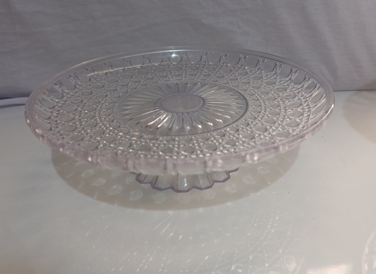 Boleira Transparente Baixa M - AMÔ ATELIÊ DECORAÇÃO