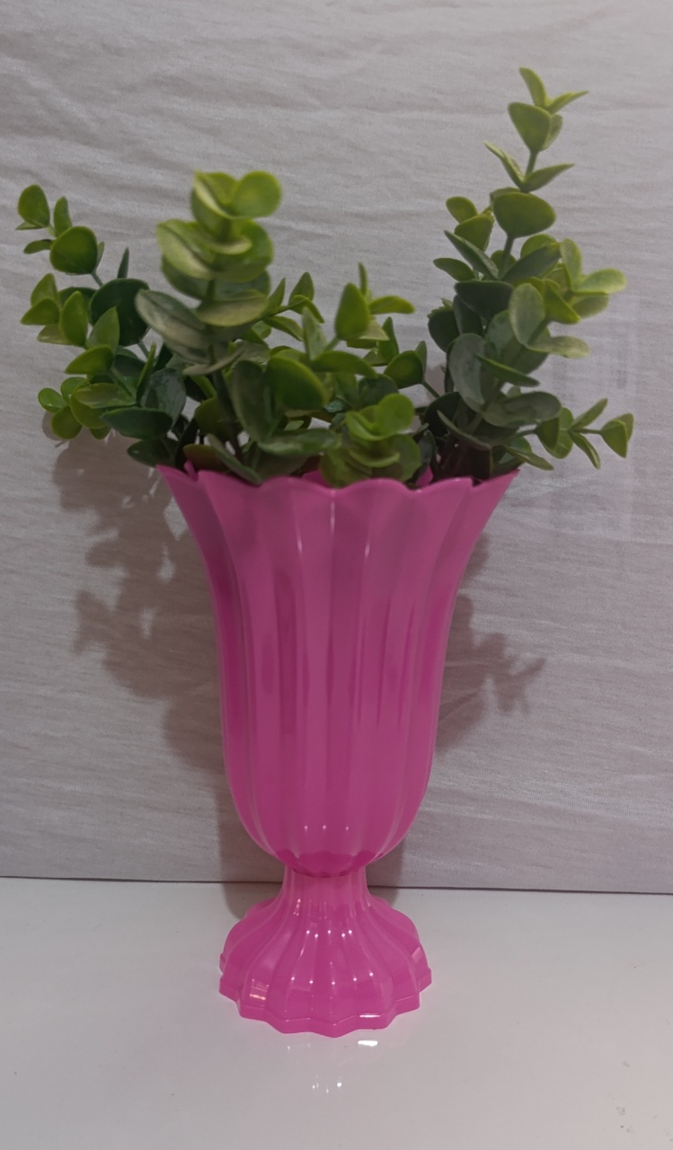 Vaso Tulipa Rosa Chiclete  - AMÔ ATELIÊ DECORAÇÃO