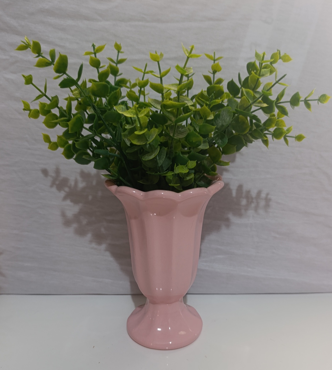 Vaso Cerâmica Rosa Claro - AMÔ ATELIÊ DECORAÇÃO