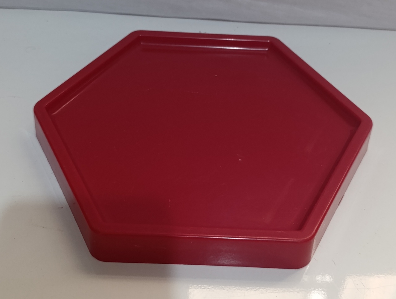 Bandeja Sextavada Vermelha  - AMÔ ATELIÊ DECORAÇÃO