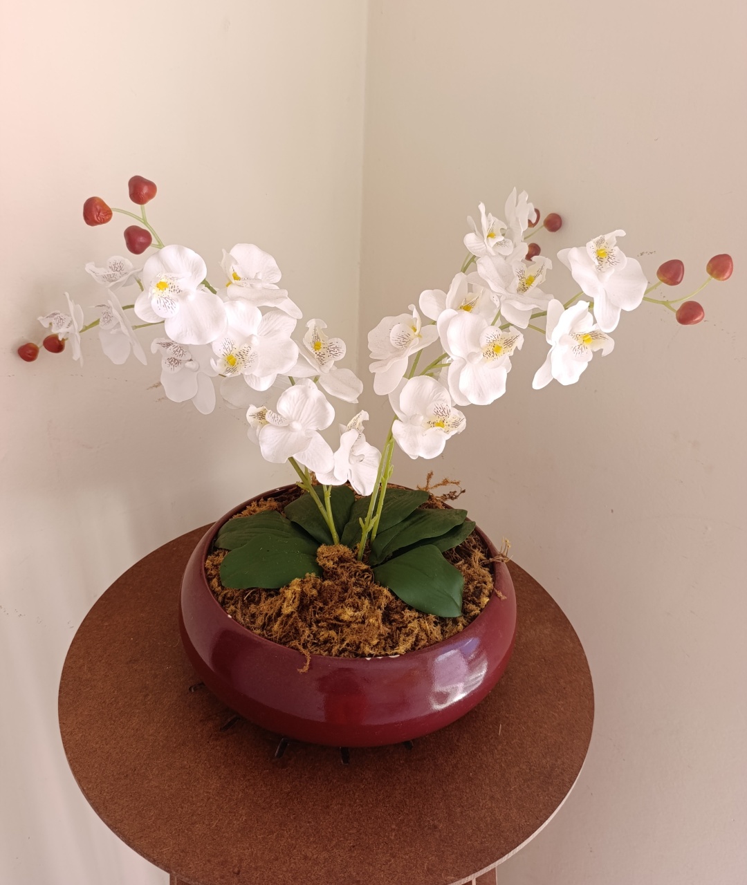 Vaso Centro de Mesa Marsala Cerâmica - AMÔ ATELIÊ DECORAÇÃO