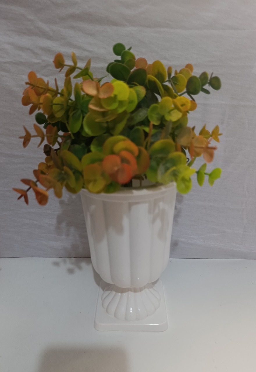 Vaso Grego Branco M - AMÔ ATELIÊ DECORAÇÃO