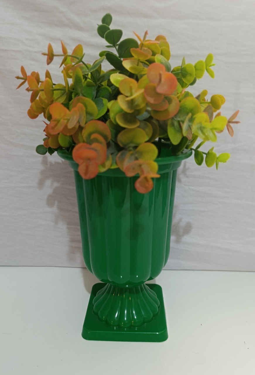 Vaso Grego Verde Bandeira  - AMÔ ATELIÊ DECORAÇÃO