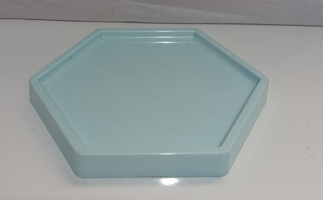 Bandeja Sextavada Azul Candy - AMÔ ATELIÊ DECORAÇÃO