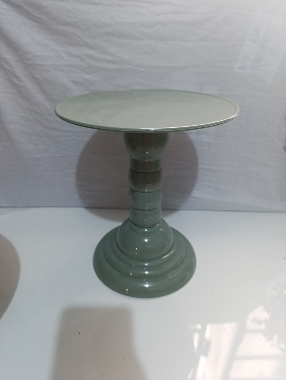 Boleira Verde Eucalipto M  - AMÔ ATELIÊ DECORAÇÃO