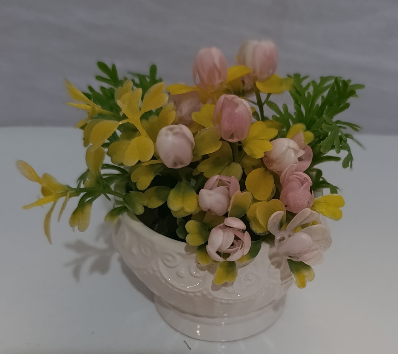 Mini Vaso Cerâmica Branco  - AMÔ ATELIÊ DECORAÇÃO