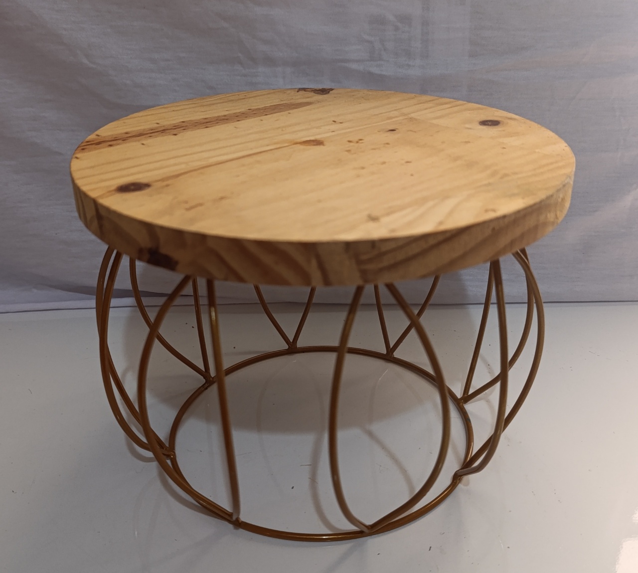 Boleira Pinus Ferro Baixa - AMÔ ATELIÊ DECORAÇÃO